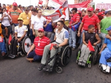 La fuerza revolucionaria de Guayana marchando