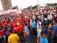 La fuerza revolucionaria de Guayana marchando